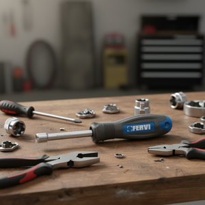 Fervi Socket Wrench 10mm Cr-V Steel Handle <b>Tool</b> - Product Image 3