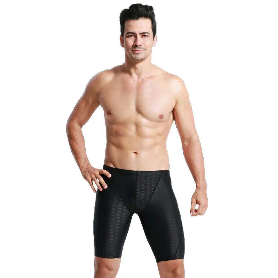 2022 Fashion large size swimming trunks men's five-point swimming trunks suit loose shark skin tight swimsuit Swimwear