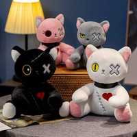 Produsen Boneka Hewan Plush Desain Pribadi Halloween OEM/ODM, Mainan Boneka Kucing Plush, Produsen Boneka Hewan Plush Kustom untuk Hadiah