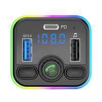 Grosir PD 20W QC3.0 USB multifungsi pengisian cepat pemancar FM mobil nirkabel BT panggilan bebas genggam Kit mobil pemutar MP3 Audio