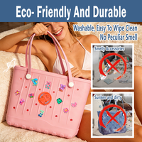 Sac de plage grande capacité en EVA 2026, fourre-tout imperméable pour femme, sac à main de voyage, de shopping ou de piscine, motif géométrique, deux poignées