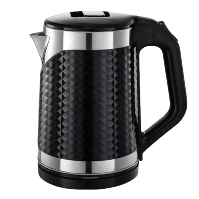 Longbank New Portable Cordless Colored Stainless Steel 1.8L Electric Kettle Automatic Shut-off Heating Element 360-Degree Hotel