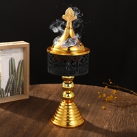Nouveau brûleur d'encens en fer forgé électroplaqué, style arabe, pièce décorative de style moyen-oriental pour fêtes, vente en gros