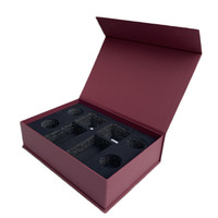 Cajas de Embalaje Magnéticas Rígidas Rojas Personalizadas para Té Chino, Whisky y Bebidas Energéticas, Caja de Regalo con Revestimiento de Cartón Gris Reciclable