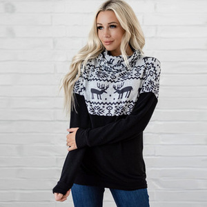 Winter Outerwear Turtleneck <strong>Sweatshirts</strong> Fitspi <strong>Ladies</strong> Elk Long <strong>Sweatshirt</strong> With <strong>Christmas</strong> Hoodies <strong>For</strong> Comfort And - Product Image 3