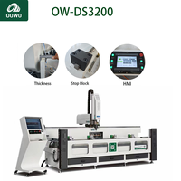 Machine de perçage et de fraisage CNC à profil en alliage d'aluminium certifiée CE OUWO 3200 mm avec table inclinable pour portes et fenêtres en aluminium