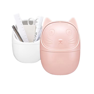Anya nhựa phim hoạt hình mèo trang trí nhà mới lạ vỏ sò Mini Thùng Rác Máy tính để bàn hộp lưu trữ trang trí bàn hình động vật - Product Image 2