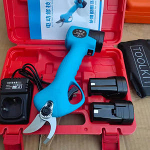 กรรไกรตัดแต่งกิ่งไฟฟ้าแบบสบายมือ 2.5 นิ้ว แบตเตอรี่ลิเธียมแบบชาร์จได้ เครื่องมือทำสวน ใบมีดสแตนเลส 40 มม. สำหรับต้นไม้ผลไม้ - Product Image 2