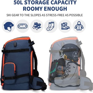 <strong>Outdoor</strong> Ski <strong>Boots</strong> Sports Backpack Waterproof Multi-functional Dry and Wet Separation Ski Helmet Equipment Backpack <strong>Storage</strong> - Product Image 5