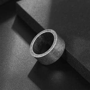 Titanium Steel <b>Ring</b> Men's Geometric Antique Bronze Style Fashion Jewelry SA1137 - Product Image 3