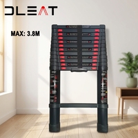 Meilleures échelles pliantes télescopiques pour toiture 2,6 m en aluminium, échelle à couverture portable moderne européenne, capacité 150 kg