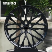 Jantes forgées sur mesure TITAN FORCE 20x10 20x11 5x114.3 P200 Noir brillant pour Ford Mustang Shelby GT Nissan GTR R35