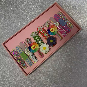 Uñas Postizas de Gel Suave Cuadradas Personalizadas de Alta Calidad, Punta Francesa, Cobertura Total, Hechas a Mano, Marca Privada, Venta al por Mayor, Arte de Uñas 3D, DIY - Product Image 1