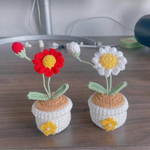 Planta en Maceta de Ganchillo Amigurumi, Mini Cactus en Maceta Colorida, Linda Decoración de Escritorio para el Hogar, Oficina o Estante - Product Image 4