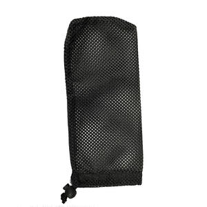 2025 logo personnalisé petits sacs de pochette à cordon en maille de nylon noir sac en maille sac à fermeture éclair - Product Image 1