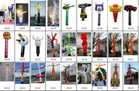 Gonflable publicitaire lumineux de 2,5 m, formes variées : tube de pole dance, bonhomme de neige, grenouille, ballon publicitaire, danseur gonflable, dessin animé, avec souffleur