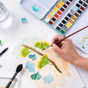 Palette de peinture <span class=keywords><strong>aquarelle</strong></span> 48 couleurs Fontainebleau en gros, ensemble de transport personnalisé, peinture <span class=keywords><strong>aquarelle</strong></span> non toxique pour la peinture professionnelle - Product Image 4
