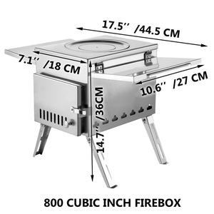 Estufa de Leña Portátil para Camping, Estufa de Leña y Parrilla para Barbacoa con Chimenea, Más Vendida - Product Image 3