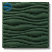 Panneaux muraux acoustiques modernes en fibre de polyester 3D, carreaux acoustiques 3D écologiques en PET pour l'insonorisation