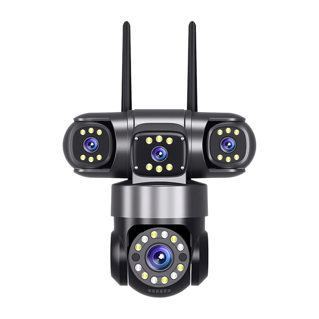 Multi Image Sensor 8MP WiFi PTZ Camera 4 Lens 16X Digital Zoom Pan-Tilt Camera Long Range Dual Light Motion Tracking
