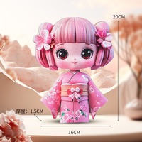 Poupée d'action en bois transfrontalière jouets Kimono japonais Yukata Anime modèle jouet figurine Vente en gros