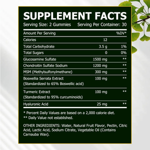 Gummies de Glucosamine et Chondroïtine Haute Puissance avec Sulfate de Glucosamine pour un Confort Articulaire Optimal et des Articulations Souples - Product Image 2