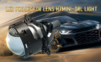 Phares de projecteur à led personnalisables avec rétrofit de projecteur drl h7 2.5 3.0 pouces vente de phares de projecteur pour vitz honda nissan