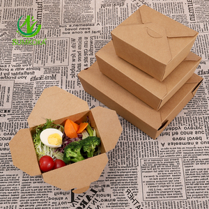 Sumkoka dùng một lần ăn trưa hộp giấy <span class=keywords><strong>kraft</strong></span> bánh thân thiện với môi tùy chỉnh đóng gói vận chuyển giấy <span class=keywords><strong>kraft</strong></span> hộp bưu phẩm bao bì thực phẩm - Product Image 1