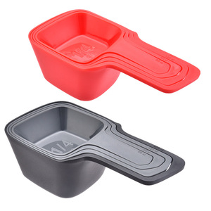 Plastic Measuring Cups Set 4 Piece Gray Kitchen Baking Tools Eco Friendly Hand Wash Only - Product Image 5