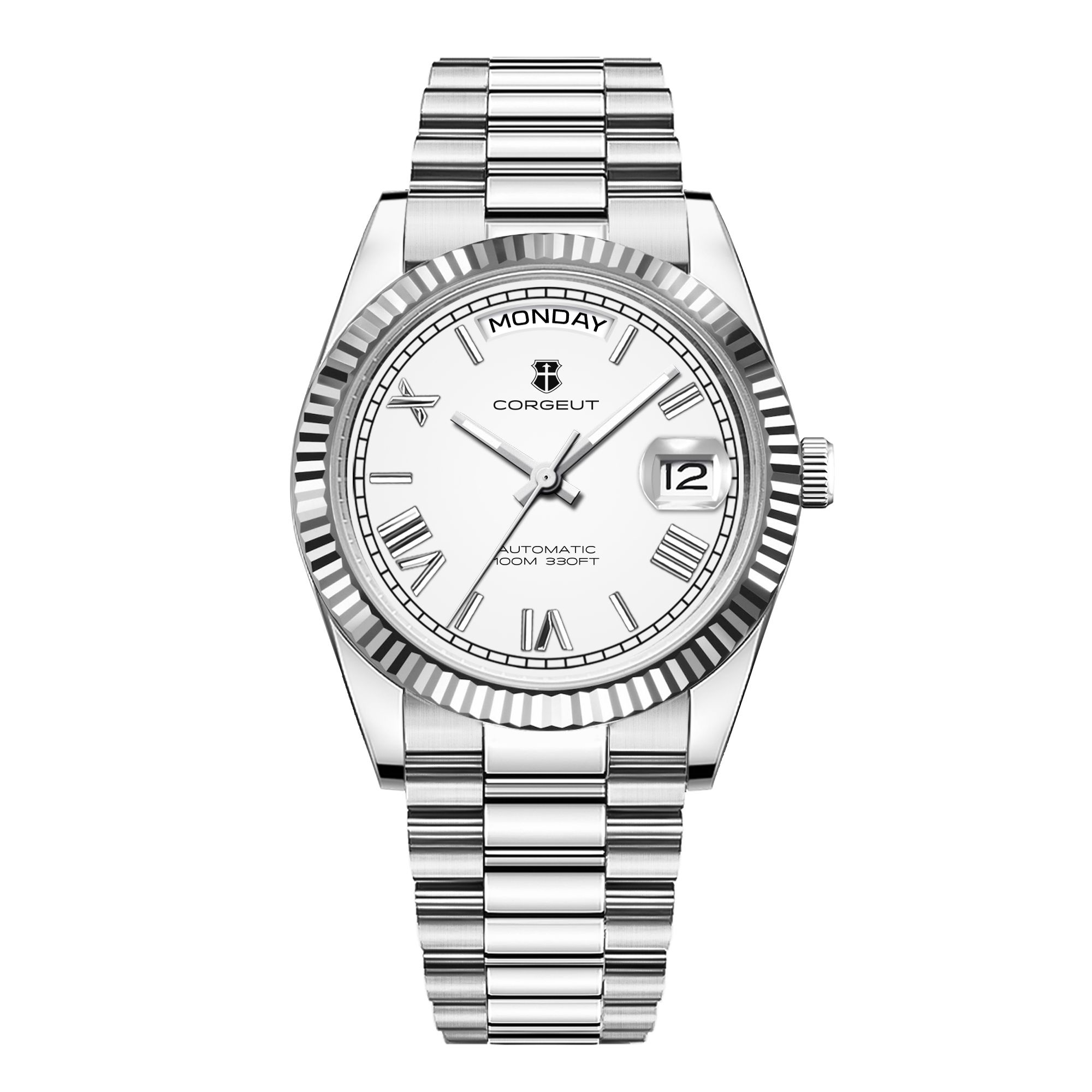 Corgeut 39mm Luxury Men's Watch with Automatic NH36 Movement