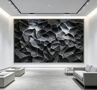 Papier peint mural effet 3D, roche abstraite fissurée, pour zone de réception, bureau et salle d'exposition
