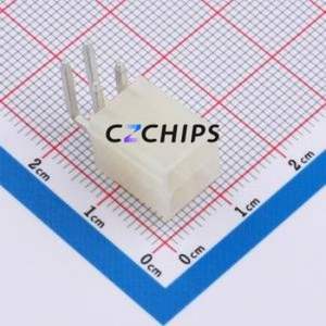 WAFER-WTB4.2-04PWZ Wire-to-Board Pin Header Bent Lead Through Hole,P=4.2mm 2x2P 4.2mm Right Angle Insert Mini-Fit (MX 4.2) - Product Image 1