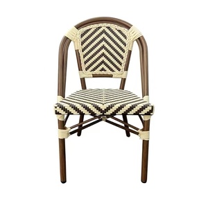Chaise en rotin à prix réduit, mobilier d'extérieur pour restaurant, bar, café, ensemble de chaises et table de bistrot <span class=keywords><strong>parisien</strong></span> - Product Image 6