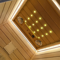 Salle de sauna infrarouge lointain avec panneau de commande intelligent, en bois, à vendre