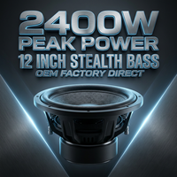 Subwoofer Automotriz Super Bass de 12 Pulgadas, MAX 2400W, Alta Potencia, Altavoz Woofer de Audio, Doble Bobina de 2/4 Ohmios, Producción Profesional OEM