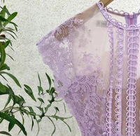 Boutique Großhandel Vietnamesisches Minderheitenkleid 2026 Sommer Neu Schmal Geschnittenes Spitzenkleid mit Transparenten Elementen, Sexy V-Ausschnitt, Elegantes A-Linien-Design