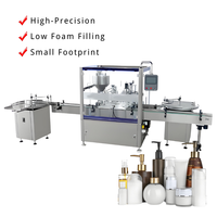 Machine de remplissage et de capsulage de bouteilles rotative automatique à haute précision de remplissage pour les produits chimiques quotidiens