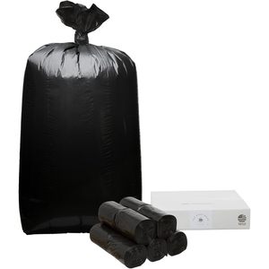 Sacs poubelle de 55 gallons, 38x58, noirs, 1,2 mil, très résistants, en vrac, 100 unités - Product Image 1