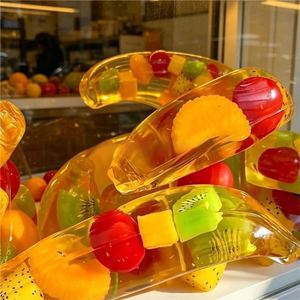 Hot Sale <b>Clear</b> Banana Squishy Stress Ball Eco Friendly TPR Mixed Fruit Squeeze Ball Decompression Toys for Adults Kids - Product Image 2