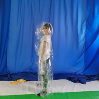 La publicité personnalisée costume gonflable en PVC transparent pour homme adulte