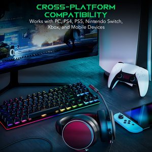 Cuffie da gioco Black Shark GOBLIN X2 per PC, PS4, PS5, Switch, Xbox, audio surround spaziale 7.1, microfono staccabile <span class=keywords><strong>con</strong></span> cancellazione del rumore - Product Image 4