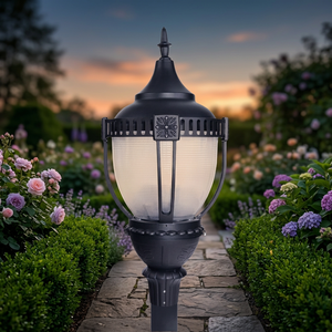 ไฟเสา LED HTY Acorn 40W/60W/80W ตัวเรือนอะลูมิเนียม IP65 ปรับเปลี่ยนค่าสีได้ หรี่แสงได้ รับประกัน 5 ปี เหมาะสำหรับสวน ใช้ไฟ AC - Product Image 5