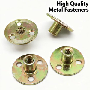 Nhà máy trực tiếp TEE <span class=keywords><strong>Nut</strong></span> M4-M12 kẽm mạ Vòng cơ sở hai lỗ nữ chủ đề Sofa giường bàn ghế đồ nội thất Fastener - Product Image 1