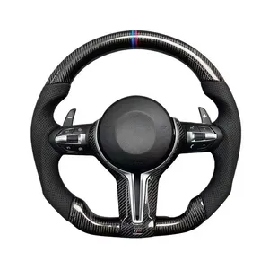 Funda para volante compatible con M3 M4 serie 3, fibra de carbono y cuero cosida a mano, marca OEM, 1 año de garantía - Product Image 4