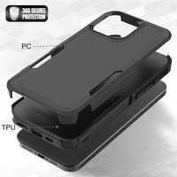 Coque de téléphone portable 2in1 Shockproof Armor pour iPhone 16 Pro Max PC Hard Case