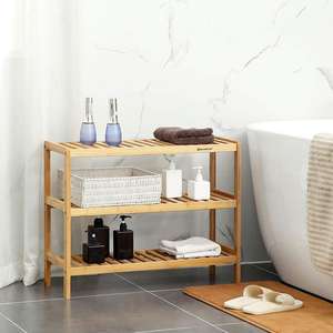 פניקס בית כניסה פשוט 3 Tier מדהים במבוק עץ ארגונית מדפי נעליים עבור בית - Product Image 5