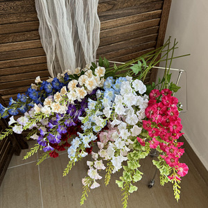 Flores Artificiales de Larkspur Jinxi, Decoración de Boda de Seda, Arreglo para Pasillo de Techo Alto - Product Image 2