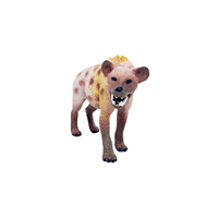 Jouets animaux hyène réalistes en PVC écologiques OEM ODM pour la maternité et l'éducation précoce, certifiés ASTM, échelle 1/60