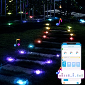 Paquete de 15 Luces LED de Cadena para Jardín, Exteriores, Impermeables IP67, 36 pies, Multicolor RGBICW, con Control por Aplicación - Product Image 6
