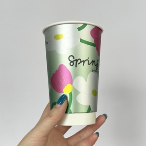 Tốt Nhất Bán Thân Thiện Với Môi Dùng Một Lần Cốc Giấy Có Nắp Đậy Tùy Chỉnh In Thiết Kế Cốc Giấy Cho Đồ Uống Nóng Cà Phê Trà Lắc - Product Image 5